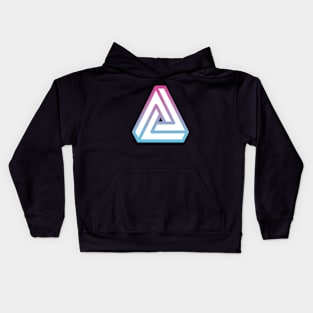 3D Penrose Impossible Triangle Kids Hoodie